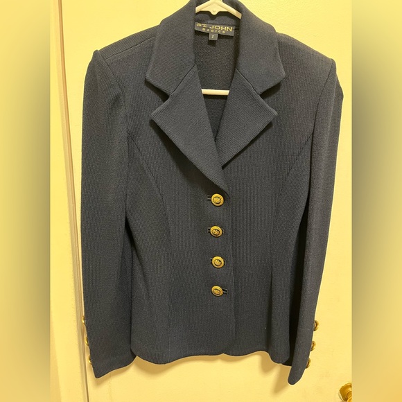 St John navy short blazer - Picture 2 of 6